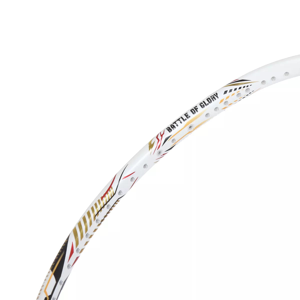 RAQUETTE DE BADMINTON HUNDRED BATTLE - 600 WHITE-GOLD