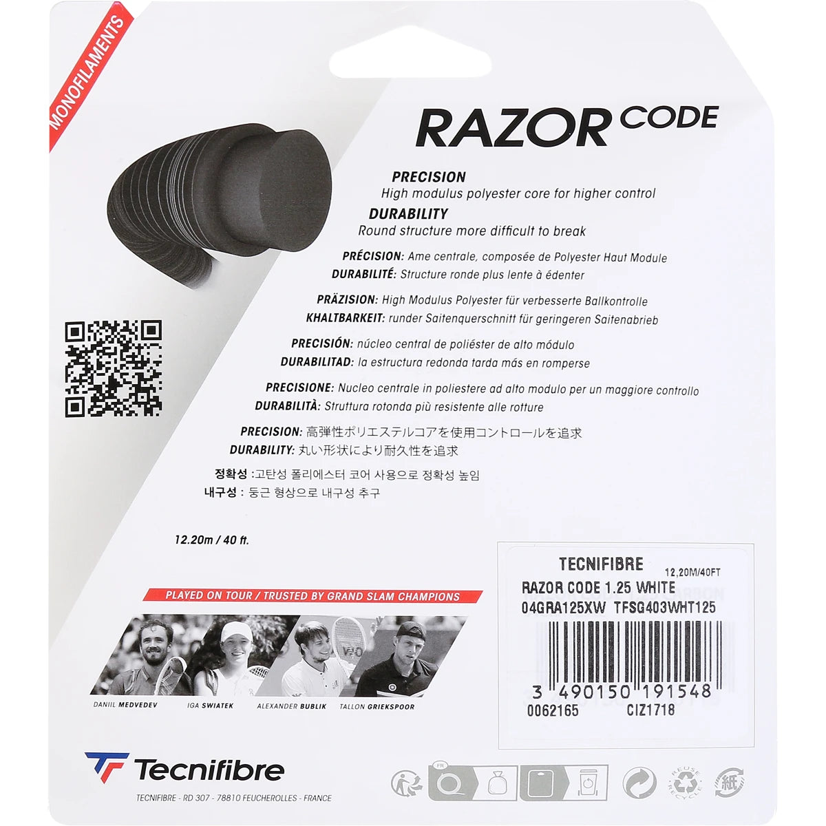 Cordage Tecnifibre Razor Code (12 Mètres)