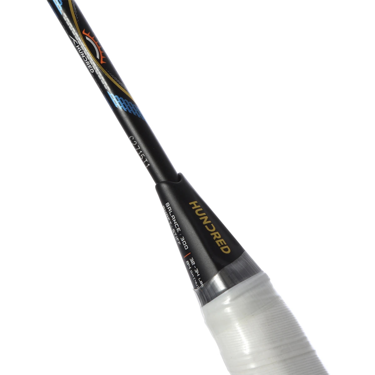 BADMINTONSCHLÄGER HUNDRED T-FUSION 800 ATTK 4U (UNBESAITET)