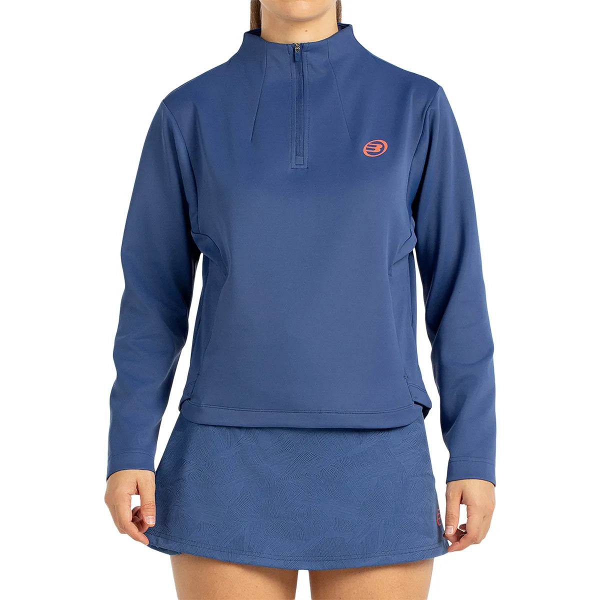 BULLPADEL DAMEN SWEATSHIRT PURECOLOR CULLE 1/2 REISSVERSCHLUSS