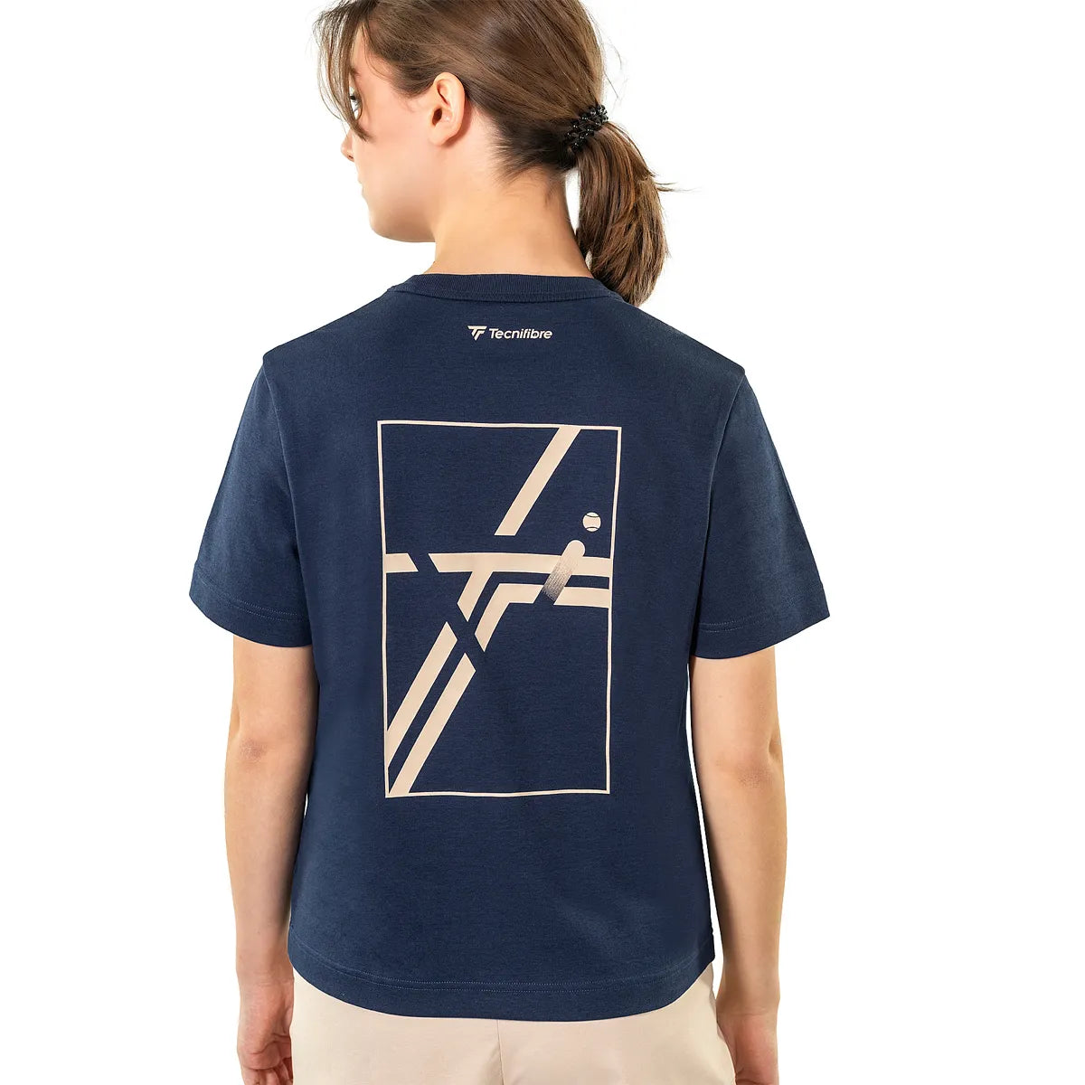 T-SHIRT TECNIFIBRE FEMME GRAPHIC MARINE