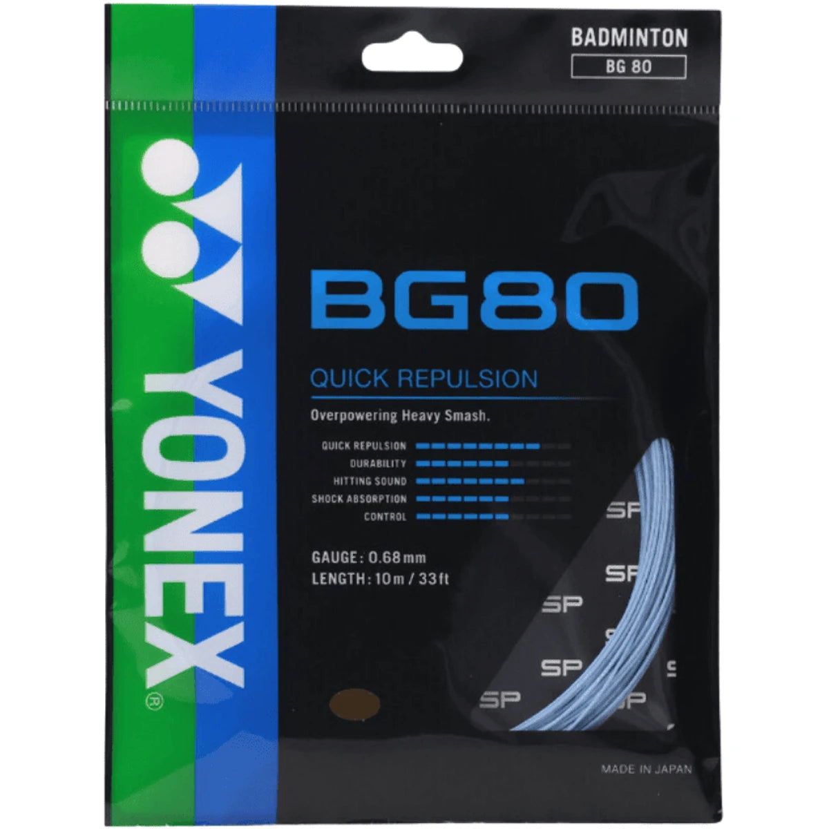 CORDAGE DE BADMINTON YONEX BG80 (GARNITURE - 10M)