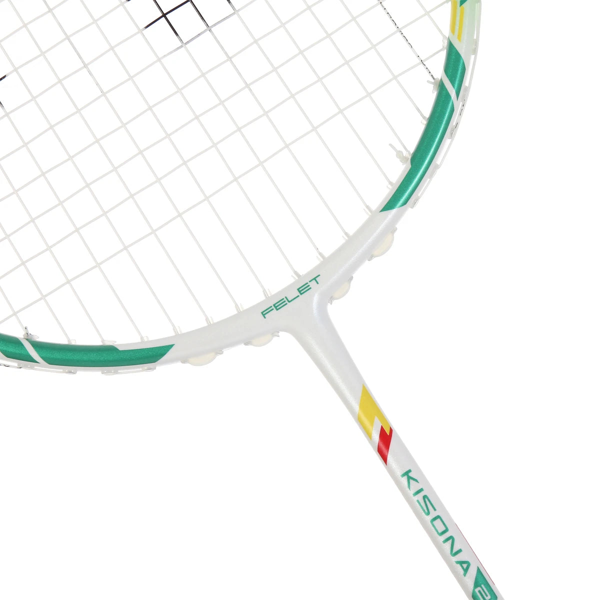 Raquette de Badminton Felet Kisona 21 White/Green (Cordée)