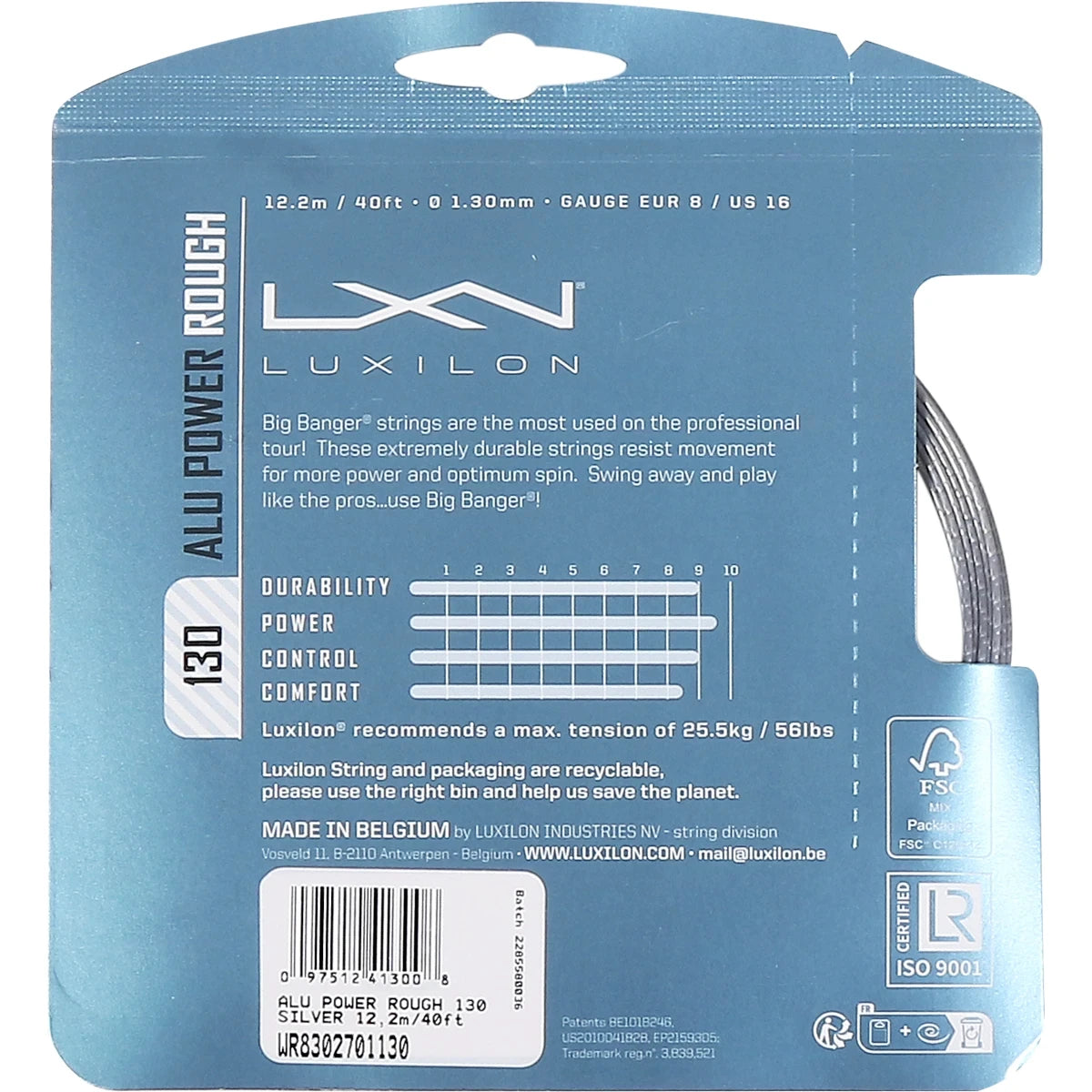 Cordage Luxilon Big Banger Alu Power Rough (12 Mètres)