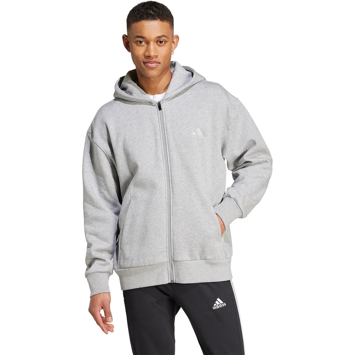ADIDAS KAPUZEN-SWEATSHIRT MIT VOLLEM REISSVERSCHLUSS
