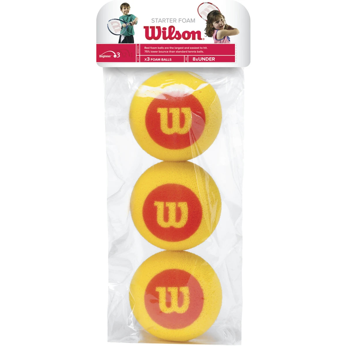 SACHET DE 3 BALLES WILSON STARTER FOAM