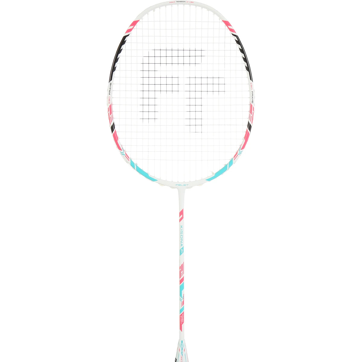 BADMINTONSCHLÄGER FELET KISONA 21 WEIß/PINK (BESAITET)