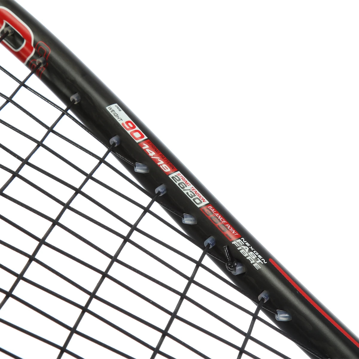 RAQUETTE DE SQUASH KARAKAL SN 90 FF 2.0 NOIRE-ROUGE