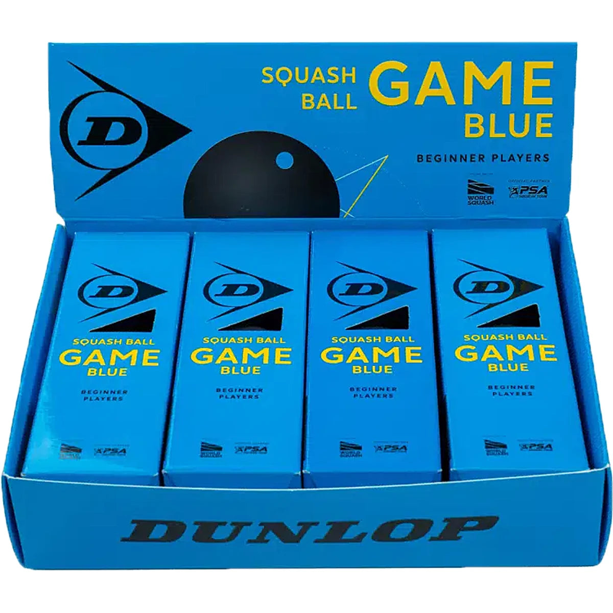 BALLES SQUASH DUNLOP GAME (SIMPLE POINT BLEU x12)