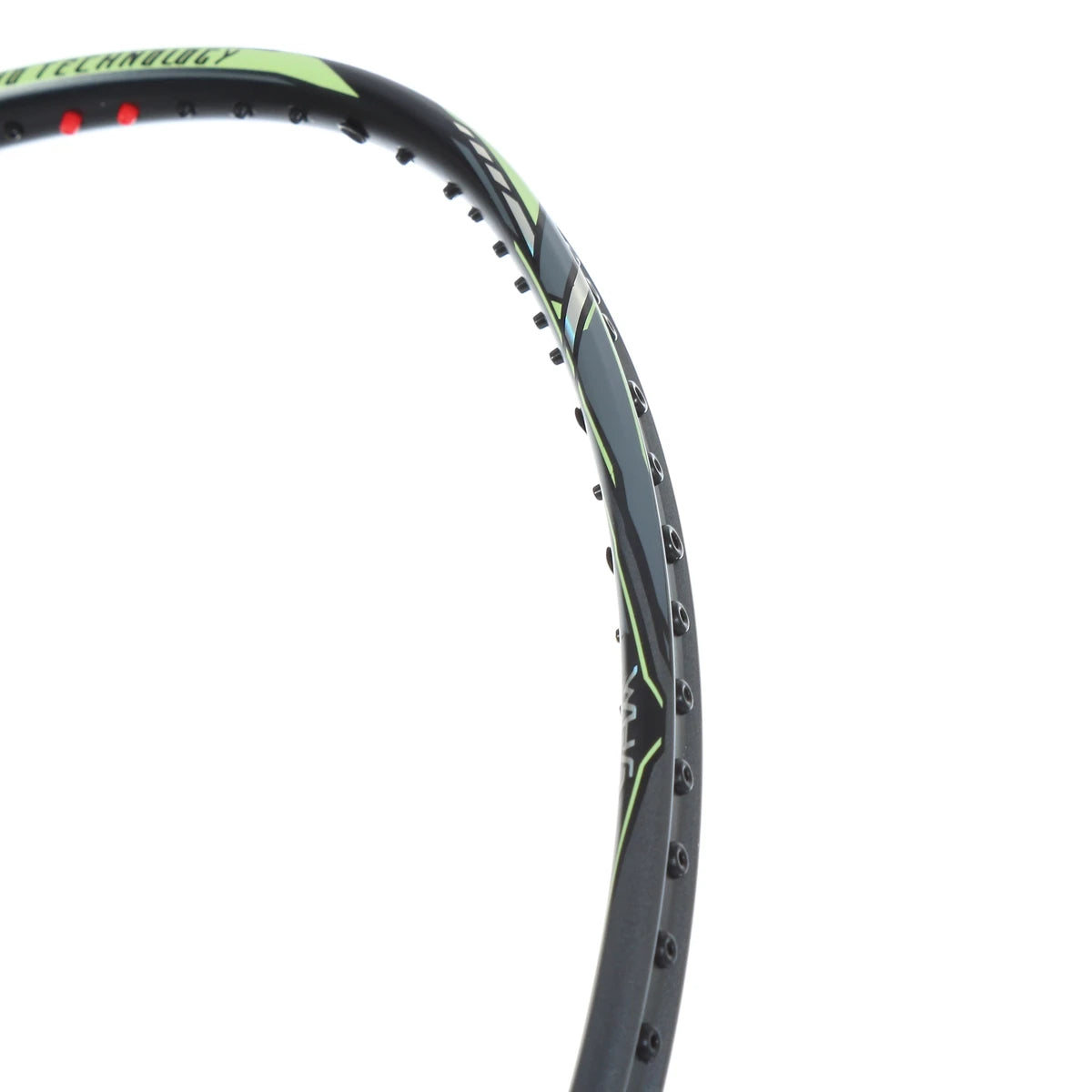 BADMINTONSCHLÄGER KAWASAKI SUPER LIGHT L6 SCHWARZ GRÜN (OHNE BESAITUNG)