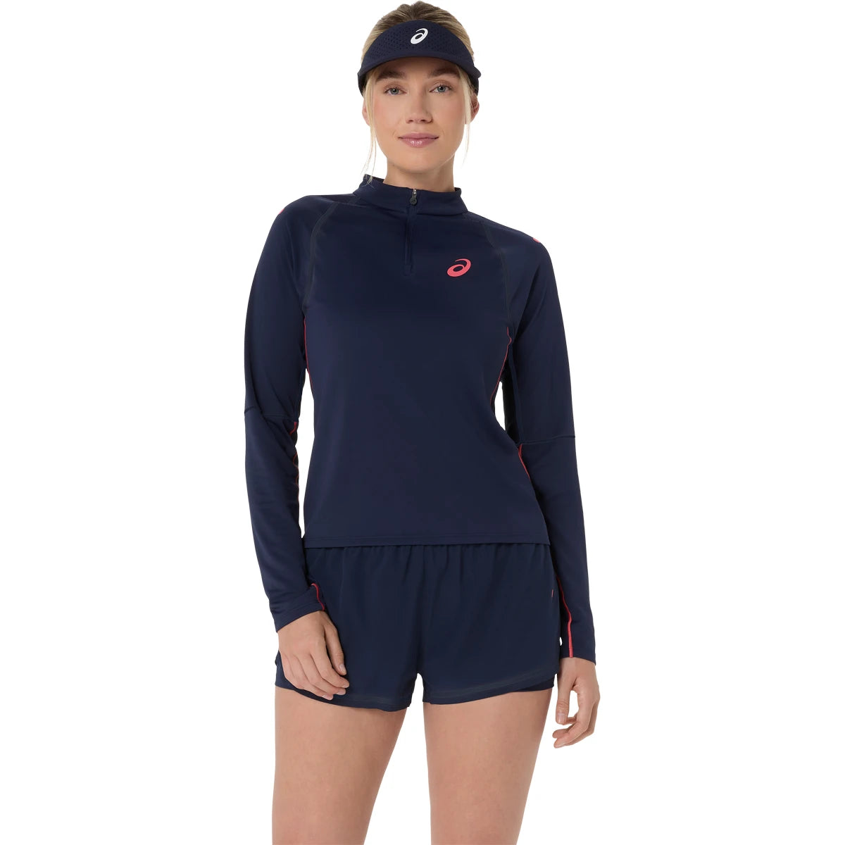 T-SHIRT ASICS FEMME PARIS MANCHES LONGUES 1/2 ZIP
