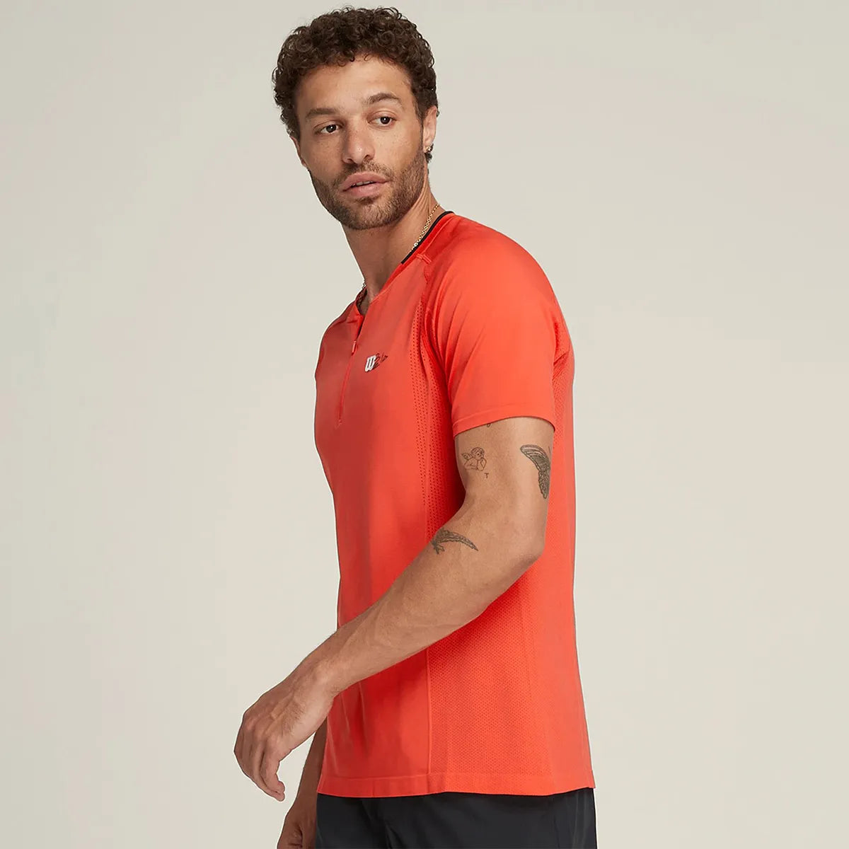 T-SHIRT WILSON BELA SERIES SEAMLESS ZIP HENLEY