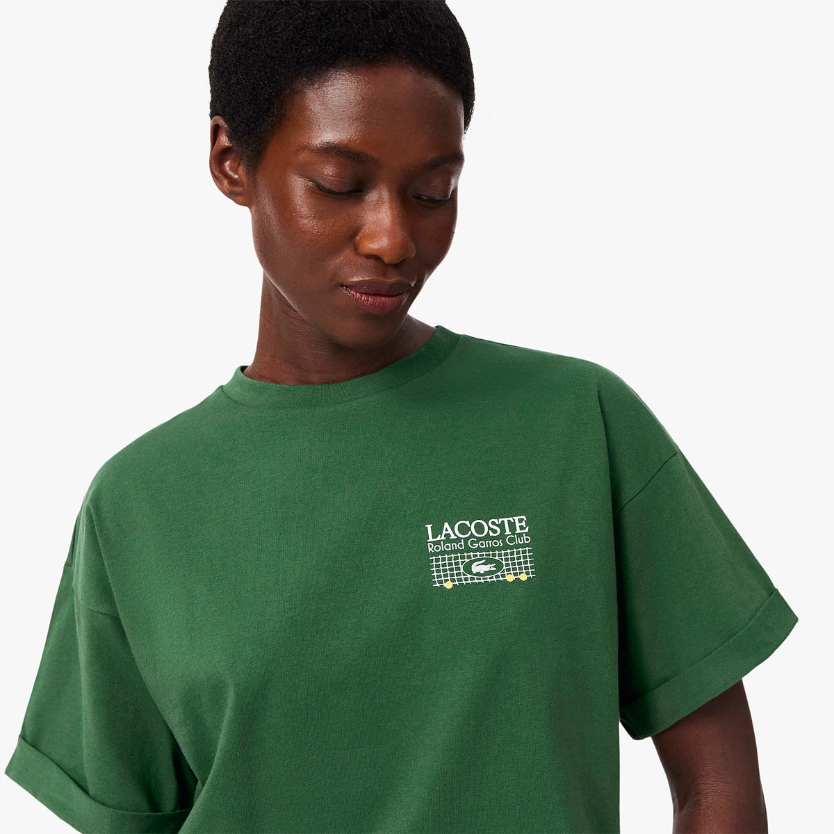 T-SHIRT LACOSTE FEMME ROLAND GARROS GRAPHIQUE