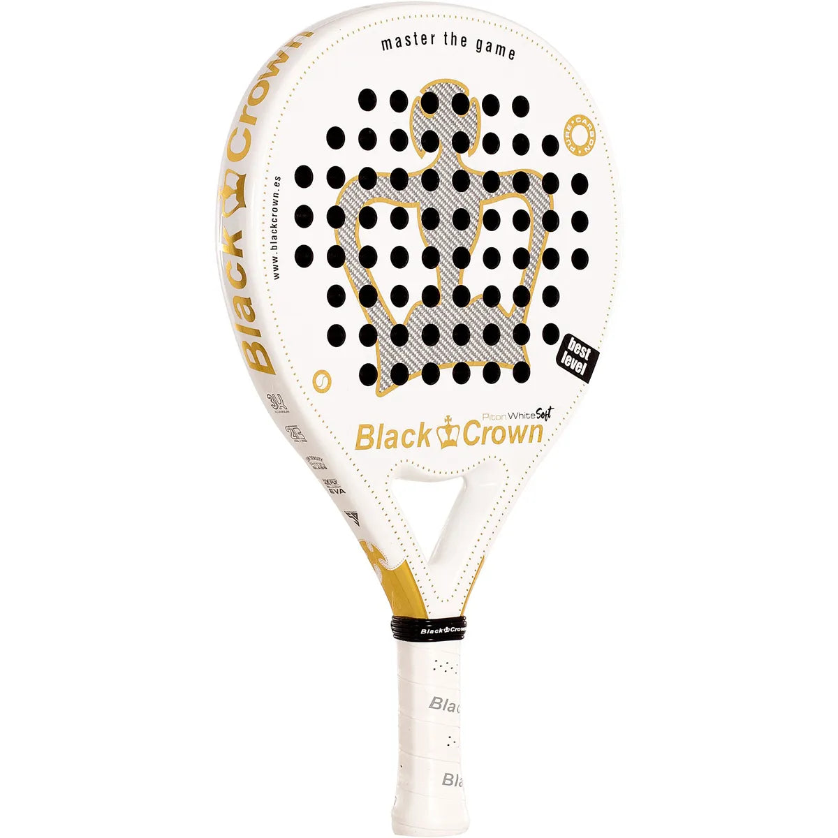 BLACK CROWN PITON WHITE SOFT PADEL RACKET