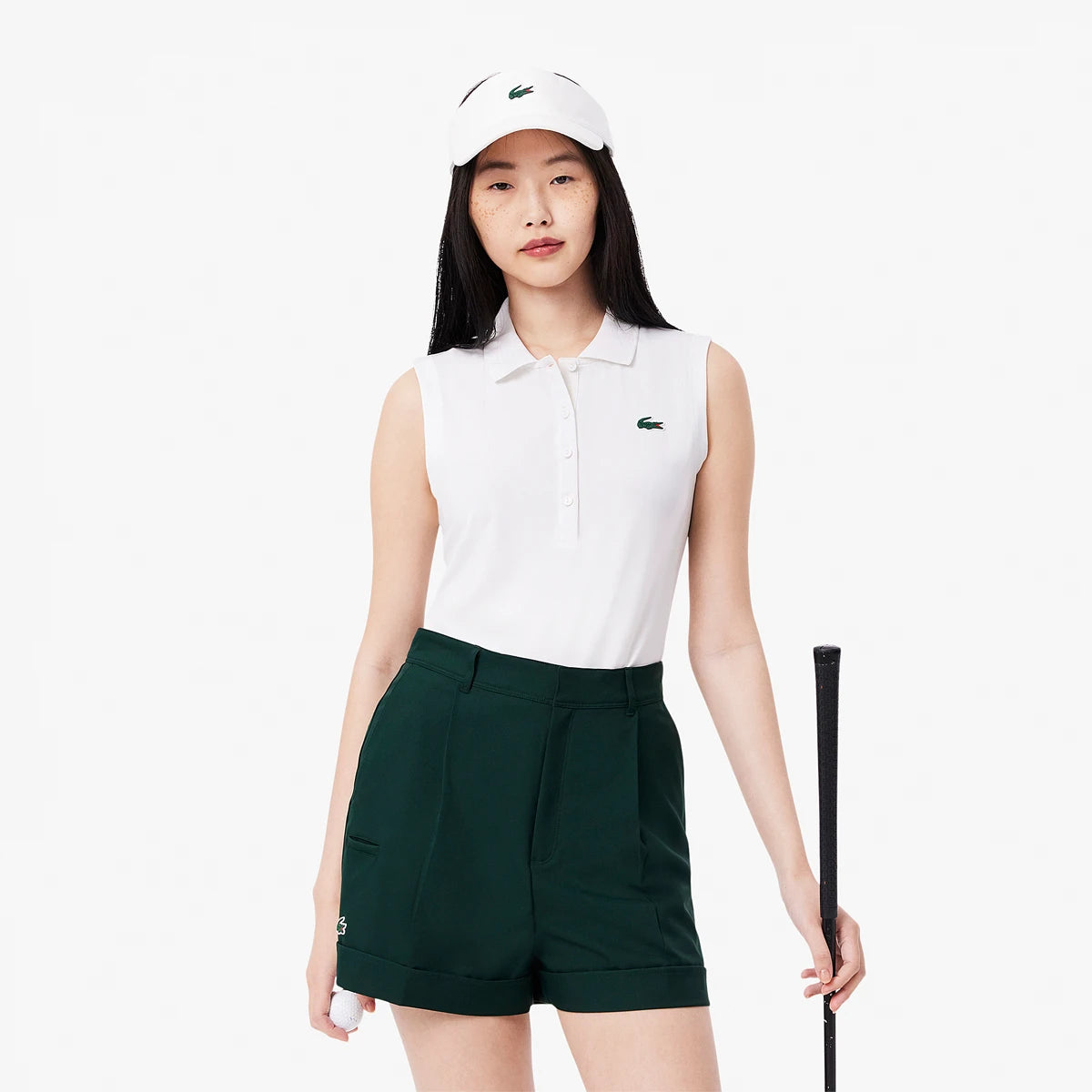 POLO LACOSTE FEMME CORE PERFORMANCE SANS MANCHES