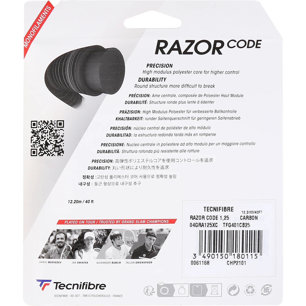Cordage Tecnifibre Razor Code (12 Mètres)