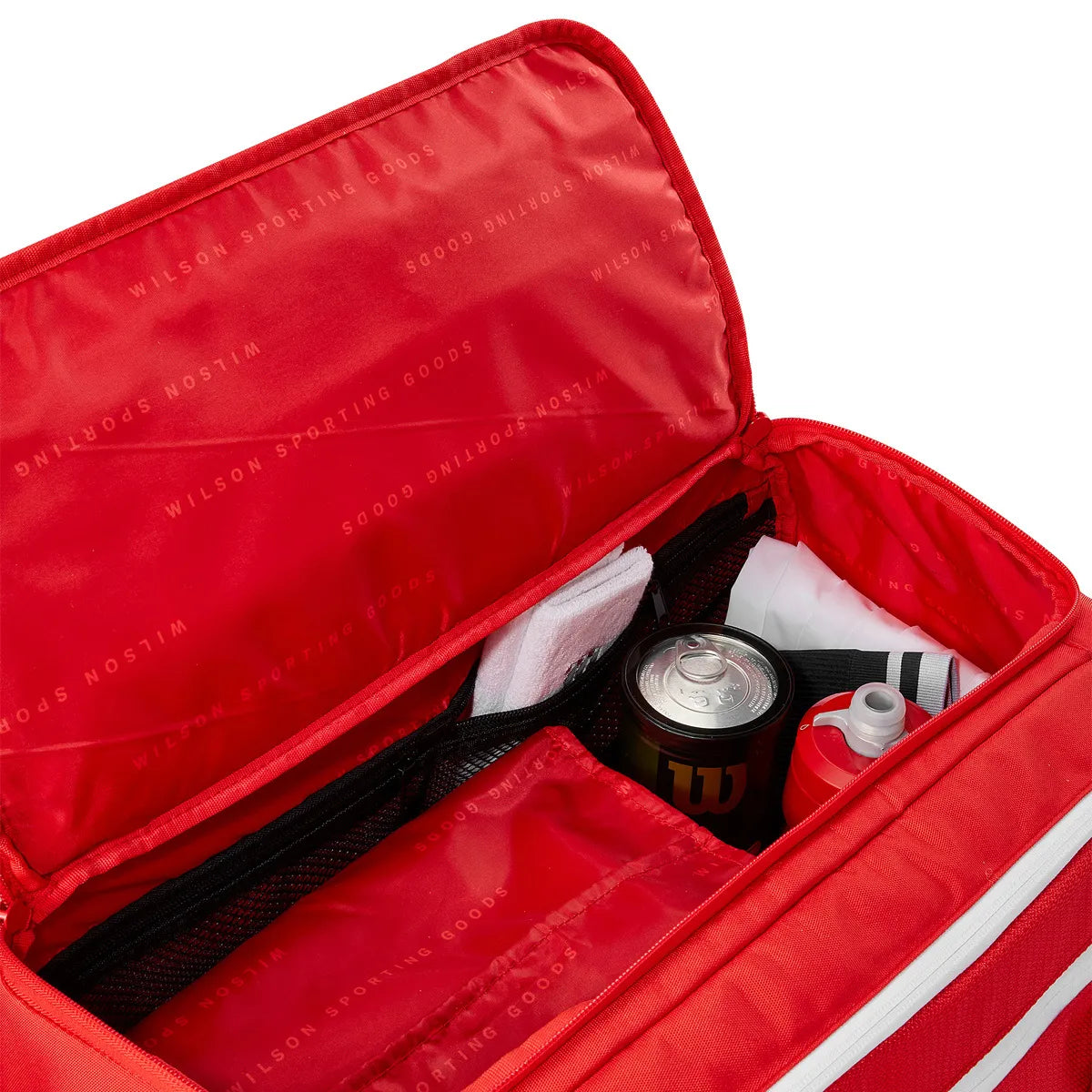 KLEINE DUFFLE-TASCHE WILSON SUPER TOUR ROT