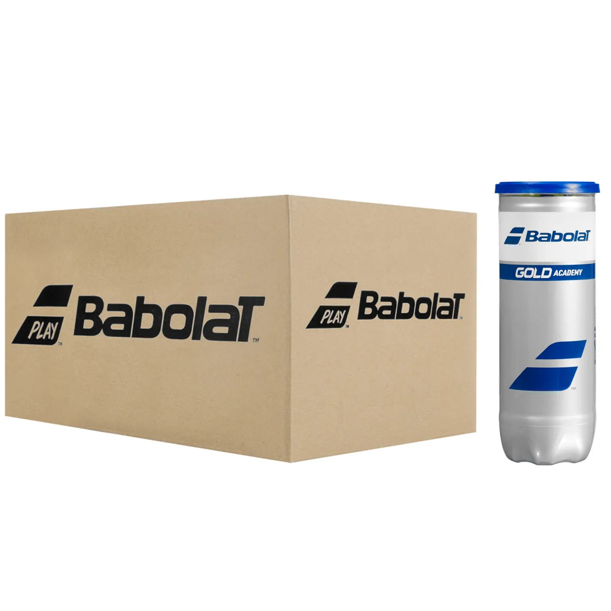 KARTON MIT 24 RÖHREN MIT JE 3 BABOLAT GOLD ACADEMY BÄLLEN