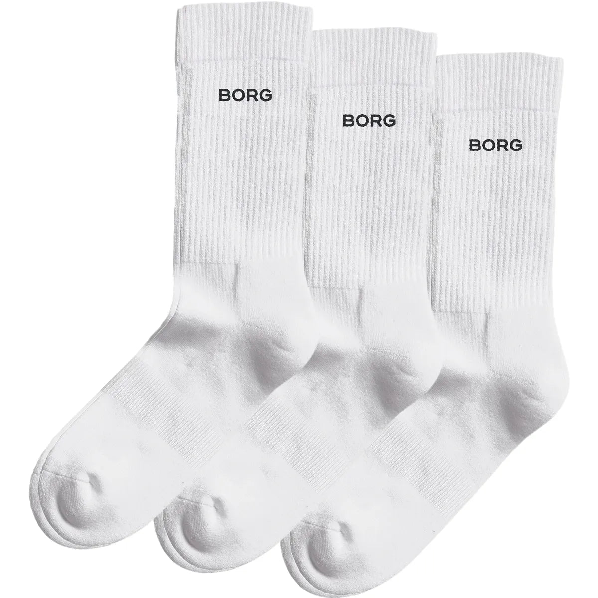 3 PAIRS OF BJORN BORG LOGO SIDE SOCKS (MID)