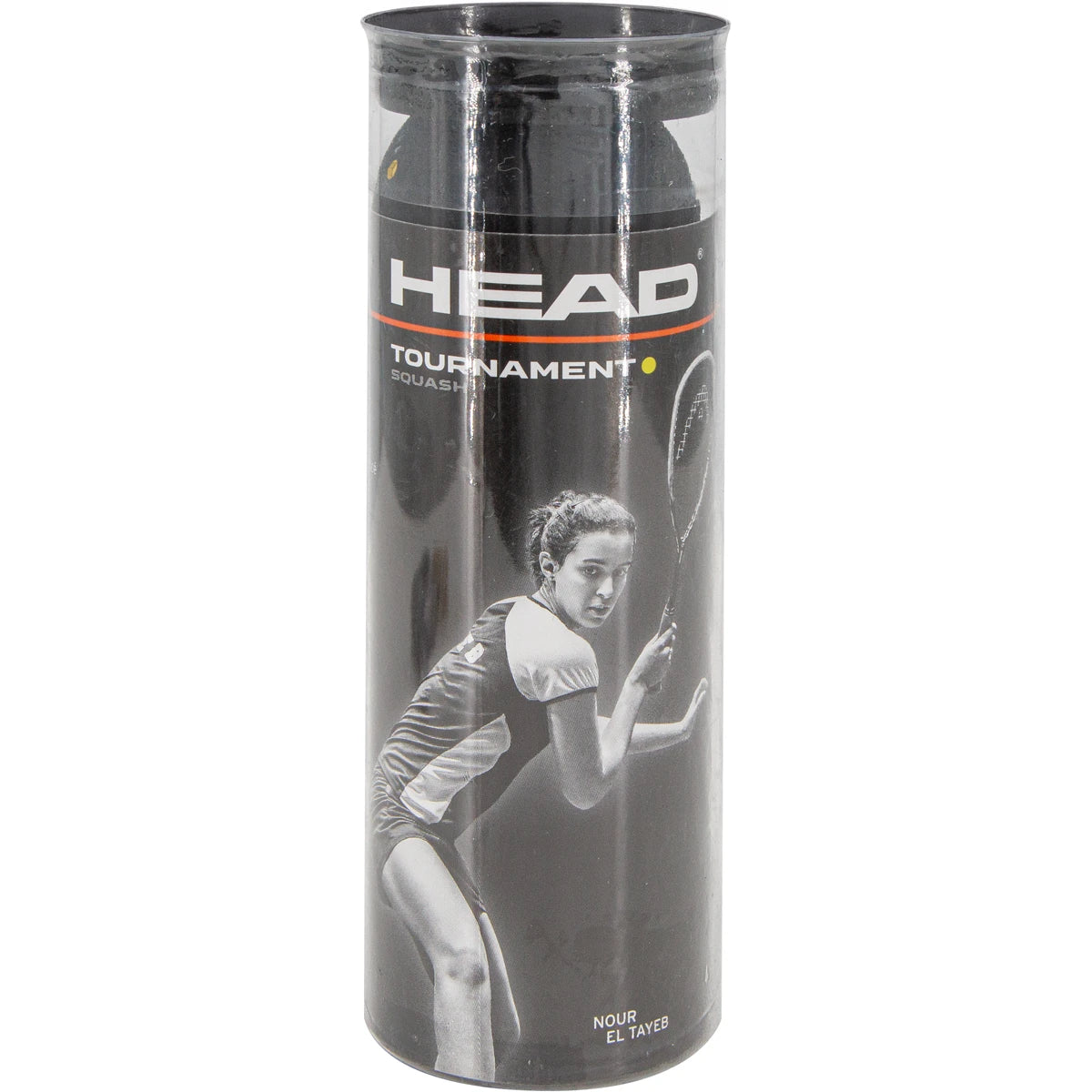 BALLES DE SQUASH HEAD TOURNAMENT (X3 - SIMPLE POINT JAUNE)