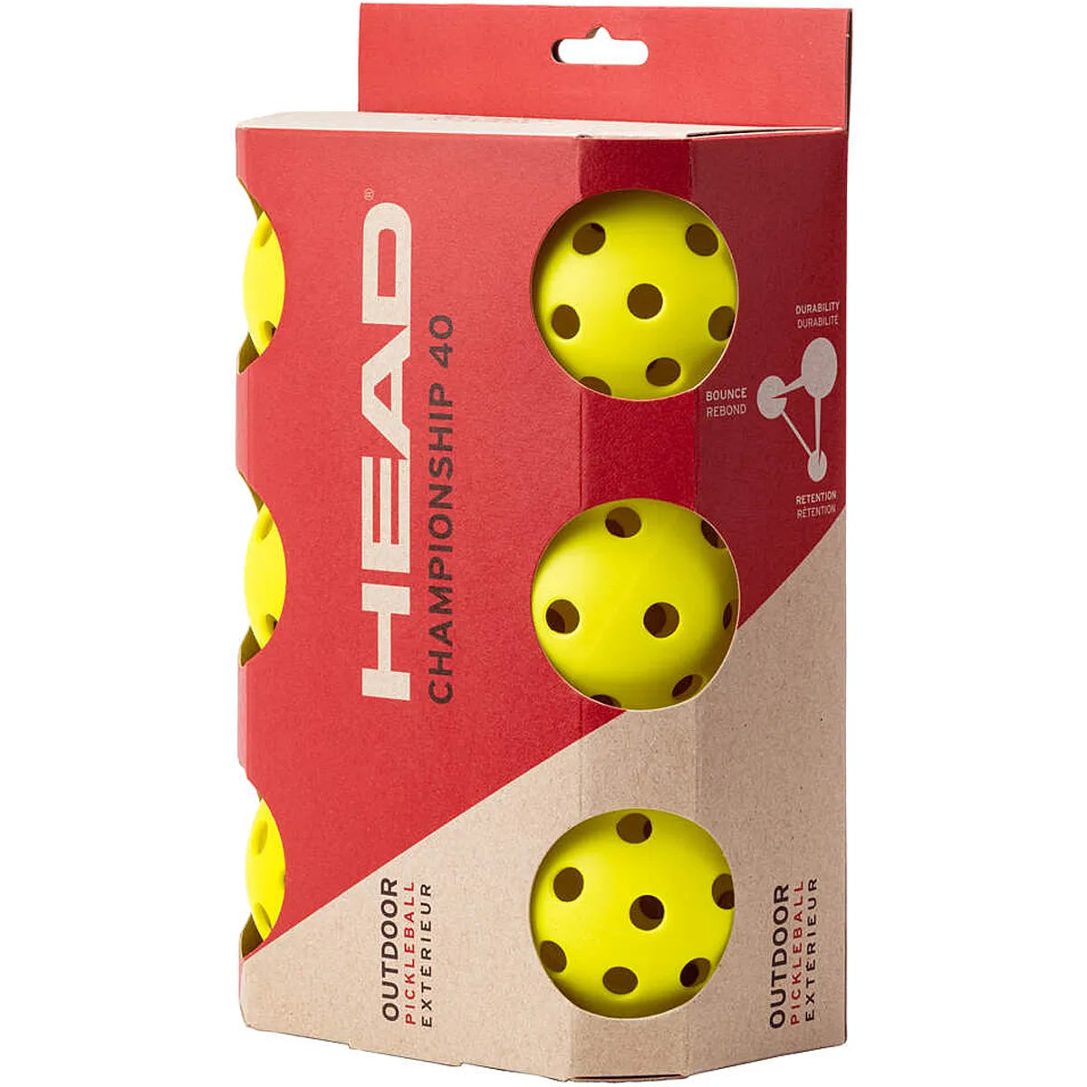 PACK OF 6 HEAD CHAMPIONSHIP 40 PICKLEBALL BALLS