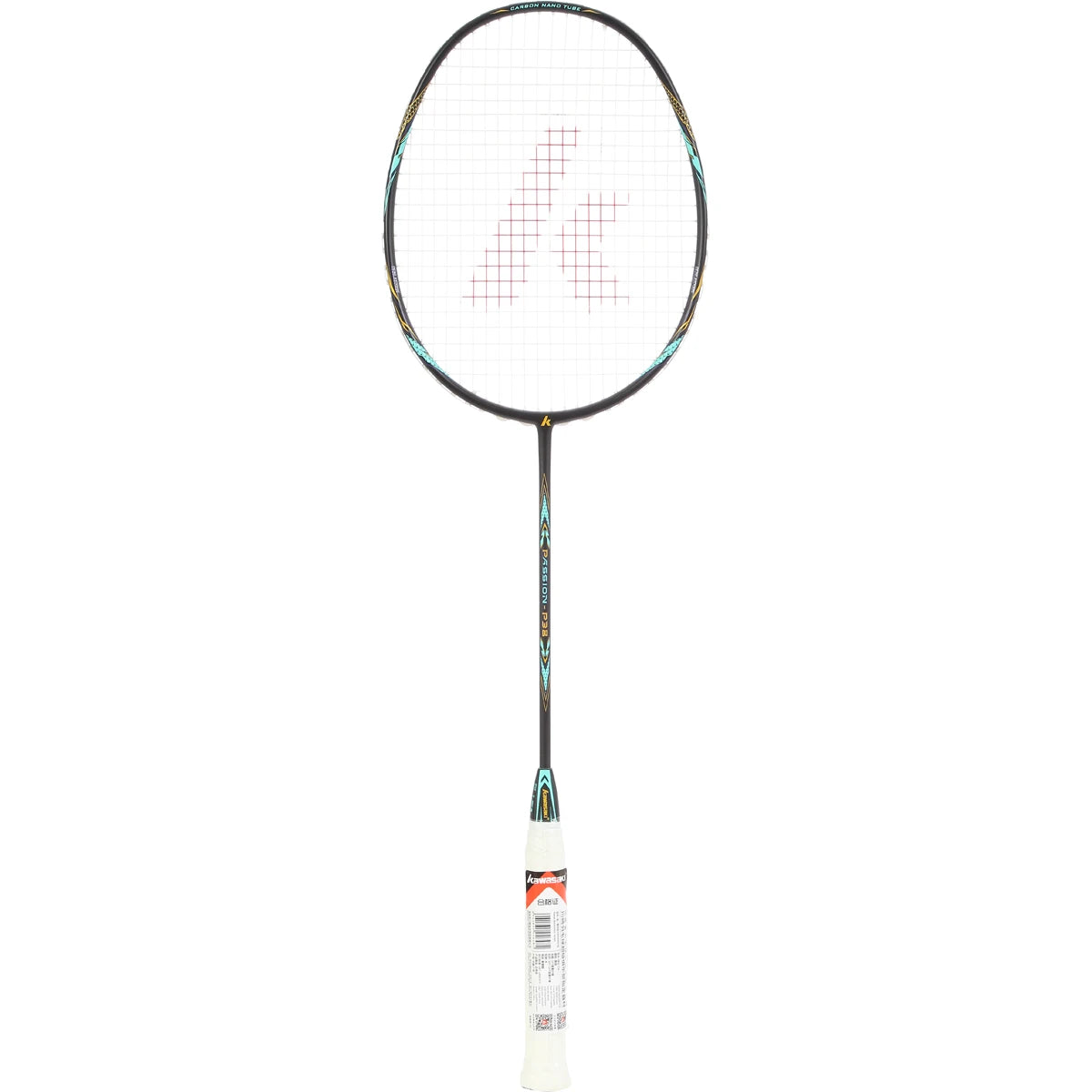 BADMINTONSCHLÄGER KAWASAKI PASSION P38 BLACK (BESAITET)