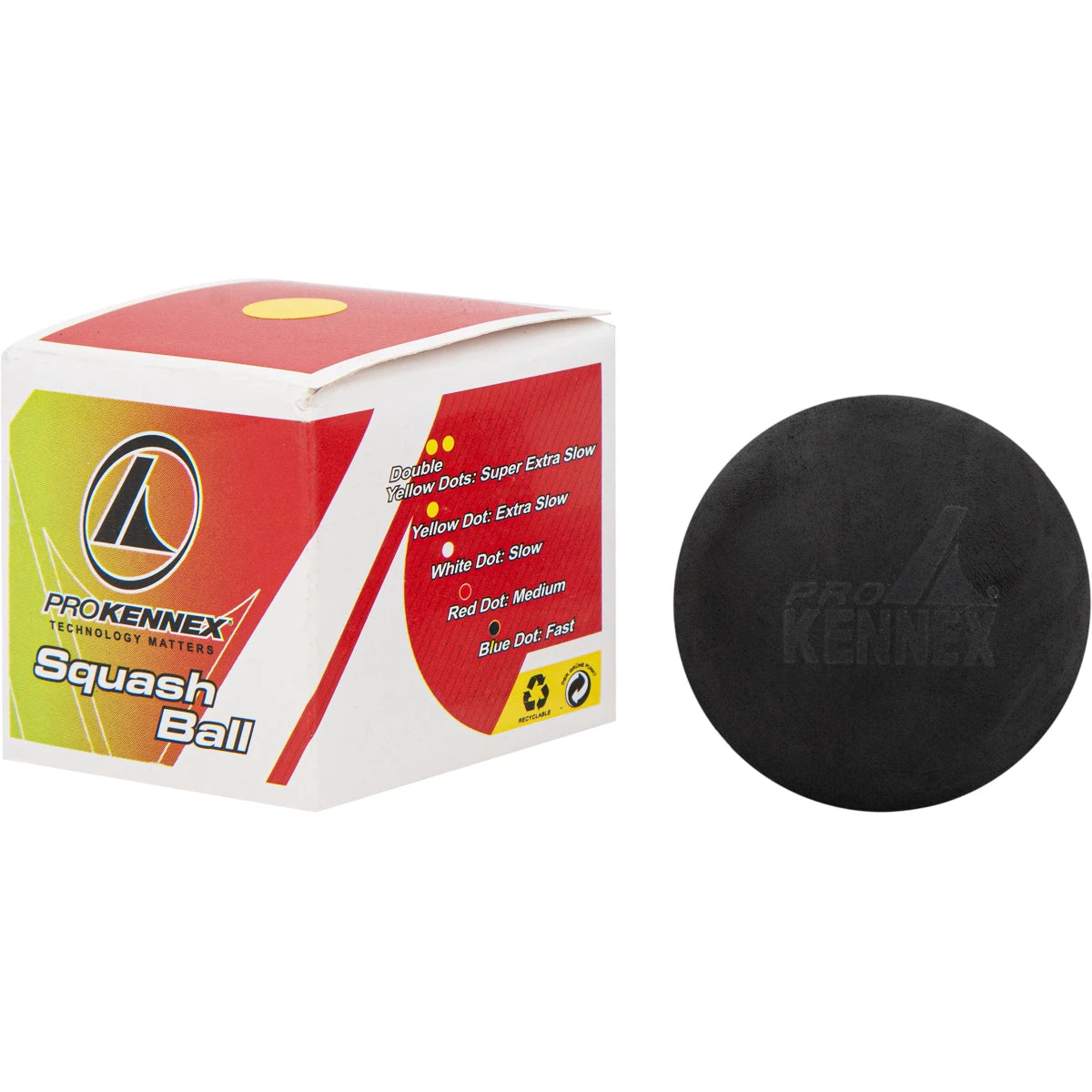 PRO KENNEX SQUASHBÄLLE (EINFACHER GELBER PUNKT - X1)