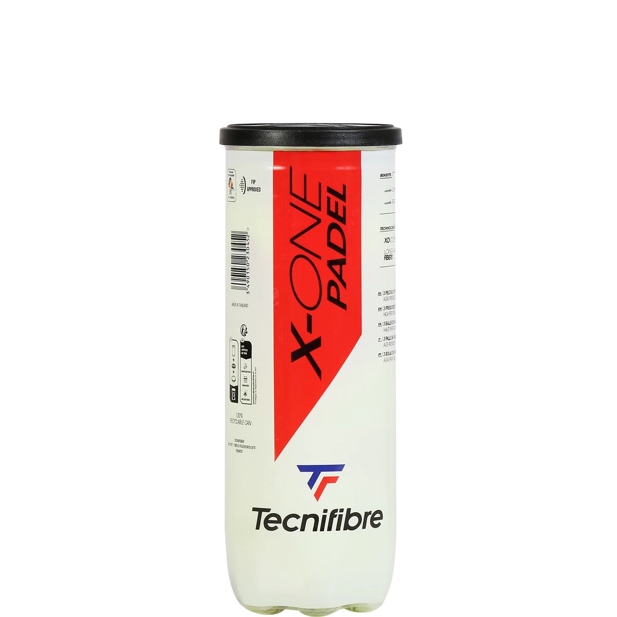PACK OF 3 TECNIFIBRE X-ONE PADEL BALLS