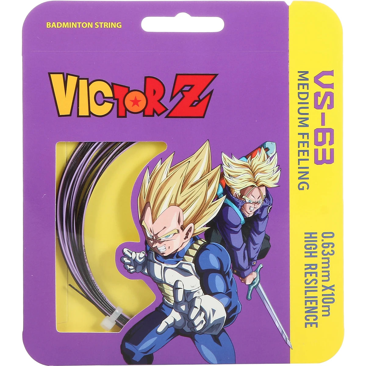 CORDAGE BADMINTON VICTOR VBS-63 DBZ NOIR/CIEL (10 METRES)
