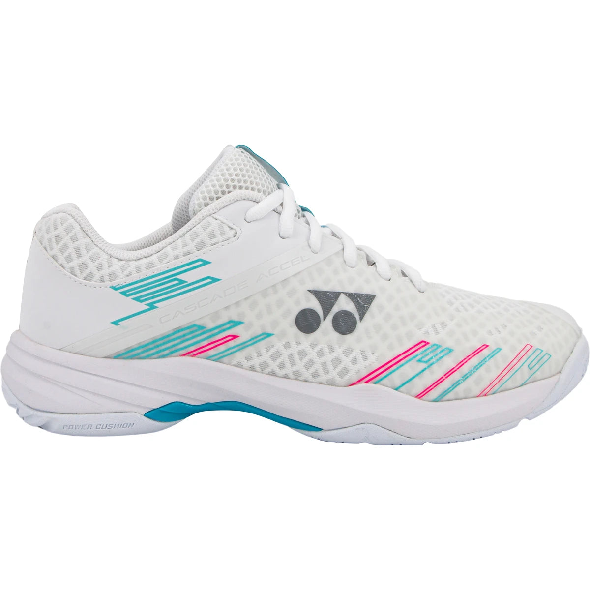 YONEX DAMEN INDOOR SCHUHE PC CASCADE ACCEL WIDE WEISS/HIMMELBLAU
