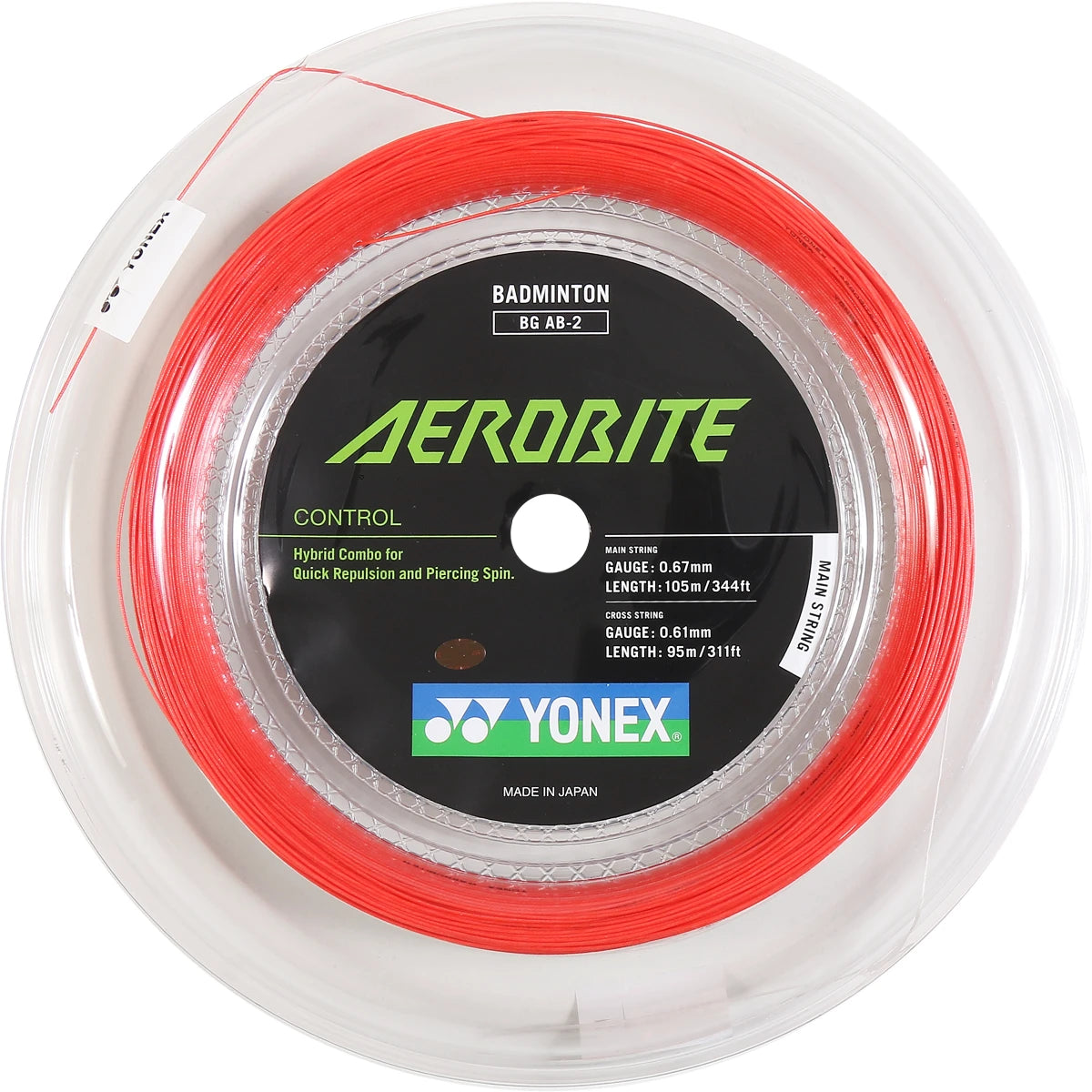 BOBINE BADMINTON YONEX BG AEROBITE HYBRIDE 0.67 - 0.61 (200 METRES)