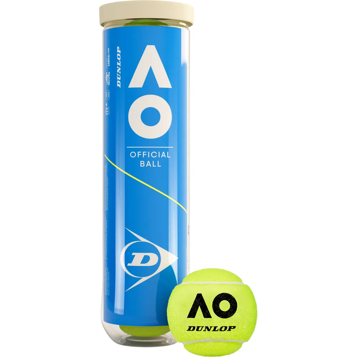 ROHR MIT 4 DUNLOP AUSTRALIAN OPEN BÄLLEN
