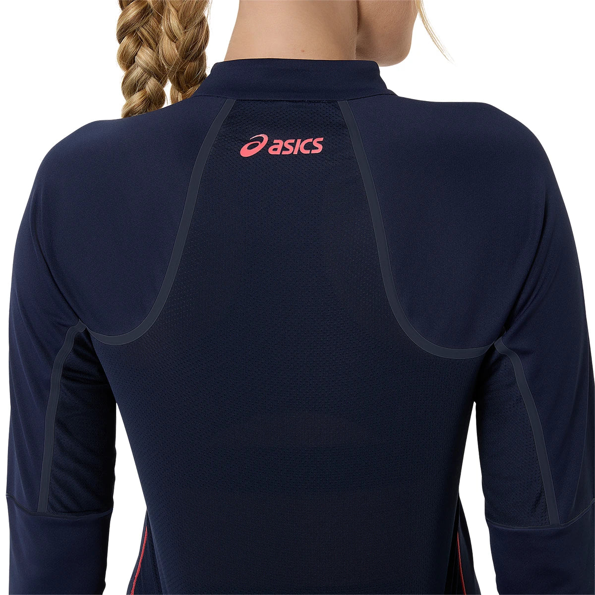 T-SHIRT ASICS FEMME PARIS MANCHES LONGUES 1/2 ZIP