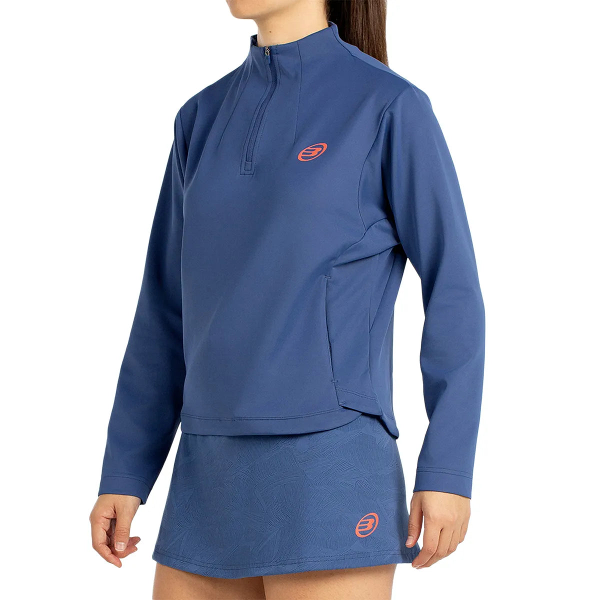 BULLPADEL DAMEN SWEATSHIRT PURECOLOR CULLE 1/2 REISSVERSCHLUSS