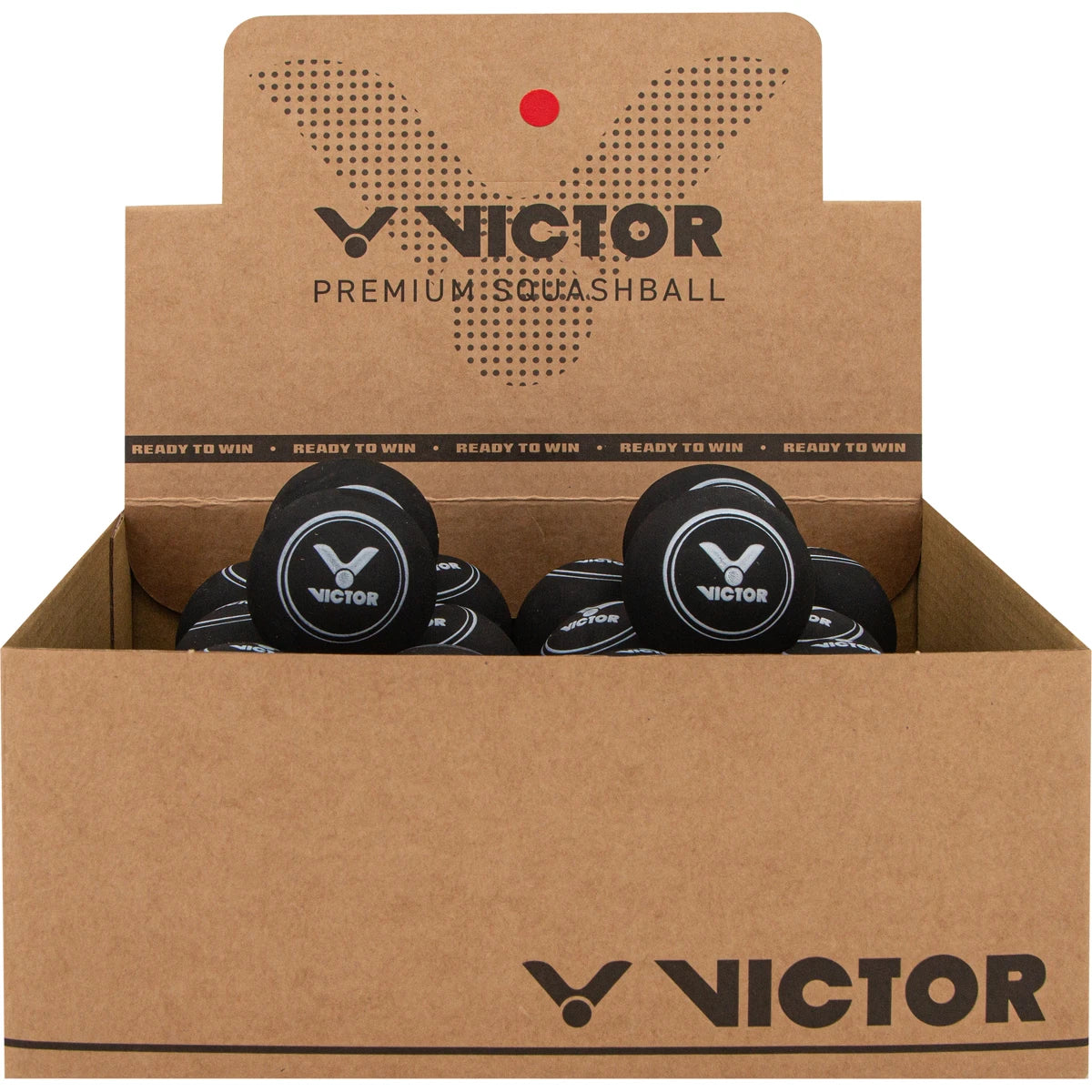 BALLES DE SQUASH VICTOR (SIMPLE POINT ROUGE - X36)