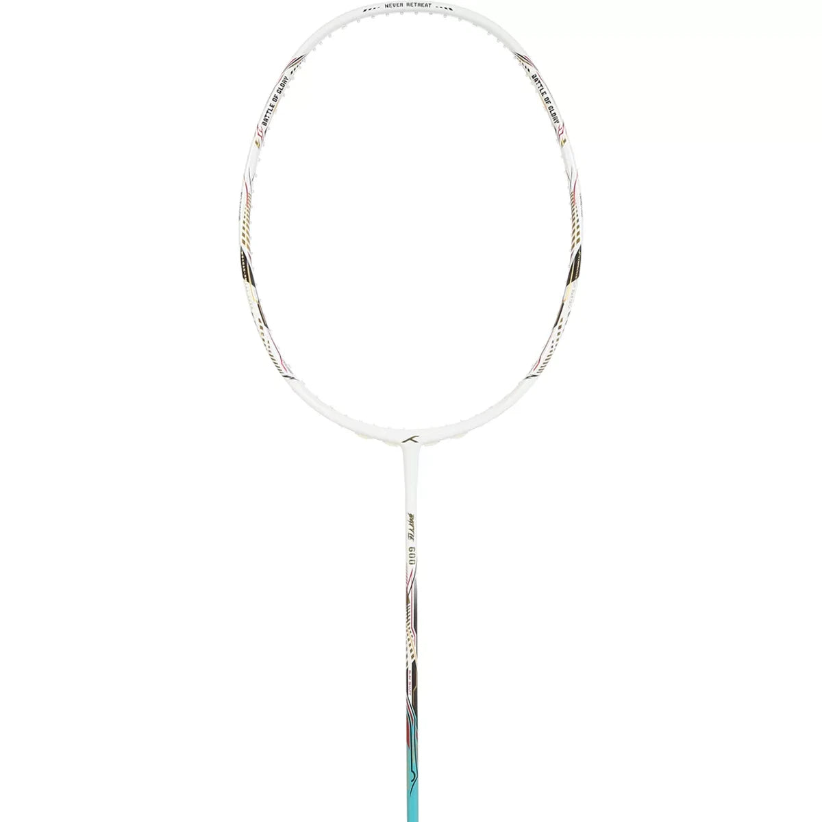 HUNDRED BATTLE BADMINTON RACKET - 600 WHITE-GOLD