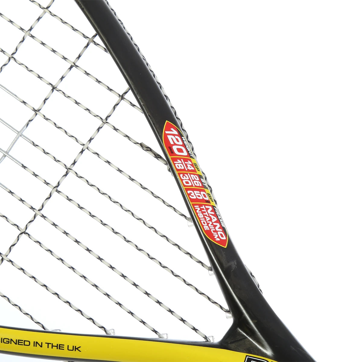 RAQUETTE DE SQUASH KARAKAL BLACK ZONE YELLOW (120G)