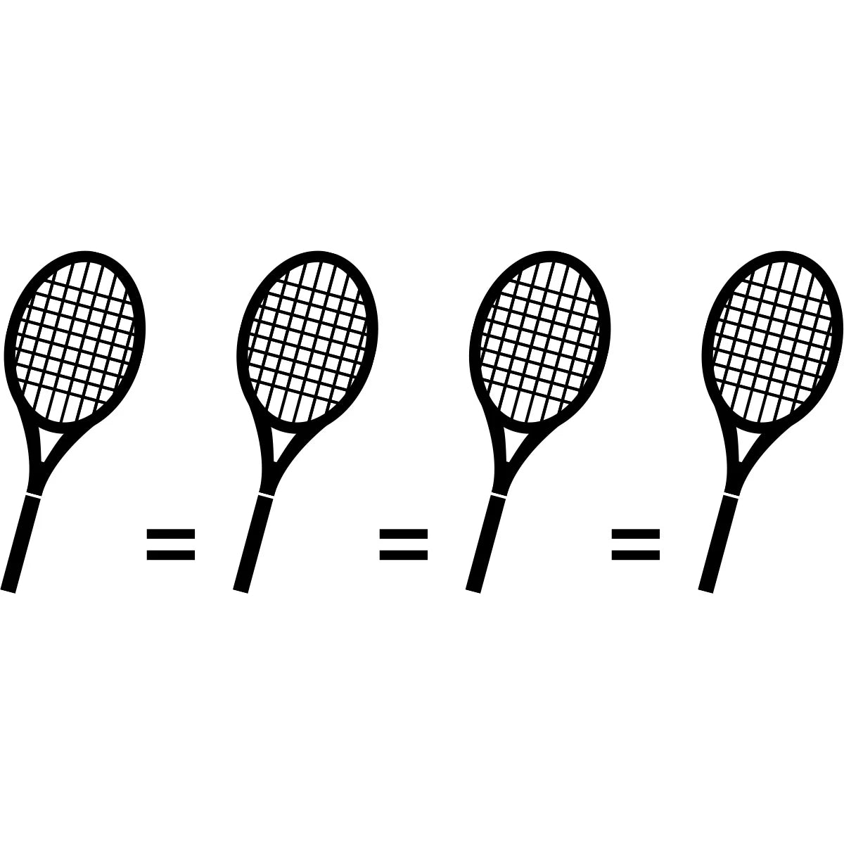 MATCHING SET OF 4 RACKETS