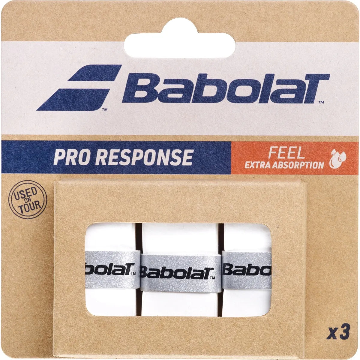BABOLAT PRO RESPONSE OVERGRIPS x3