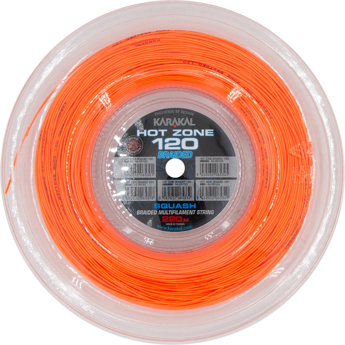 SQUASH STRING KARAKAL HOT ZONE 120 (SPOOL - 220M)