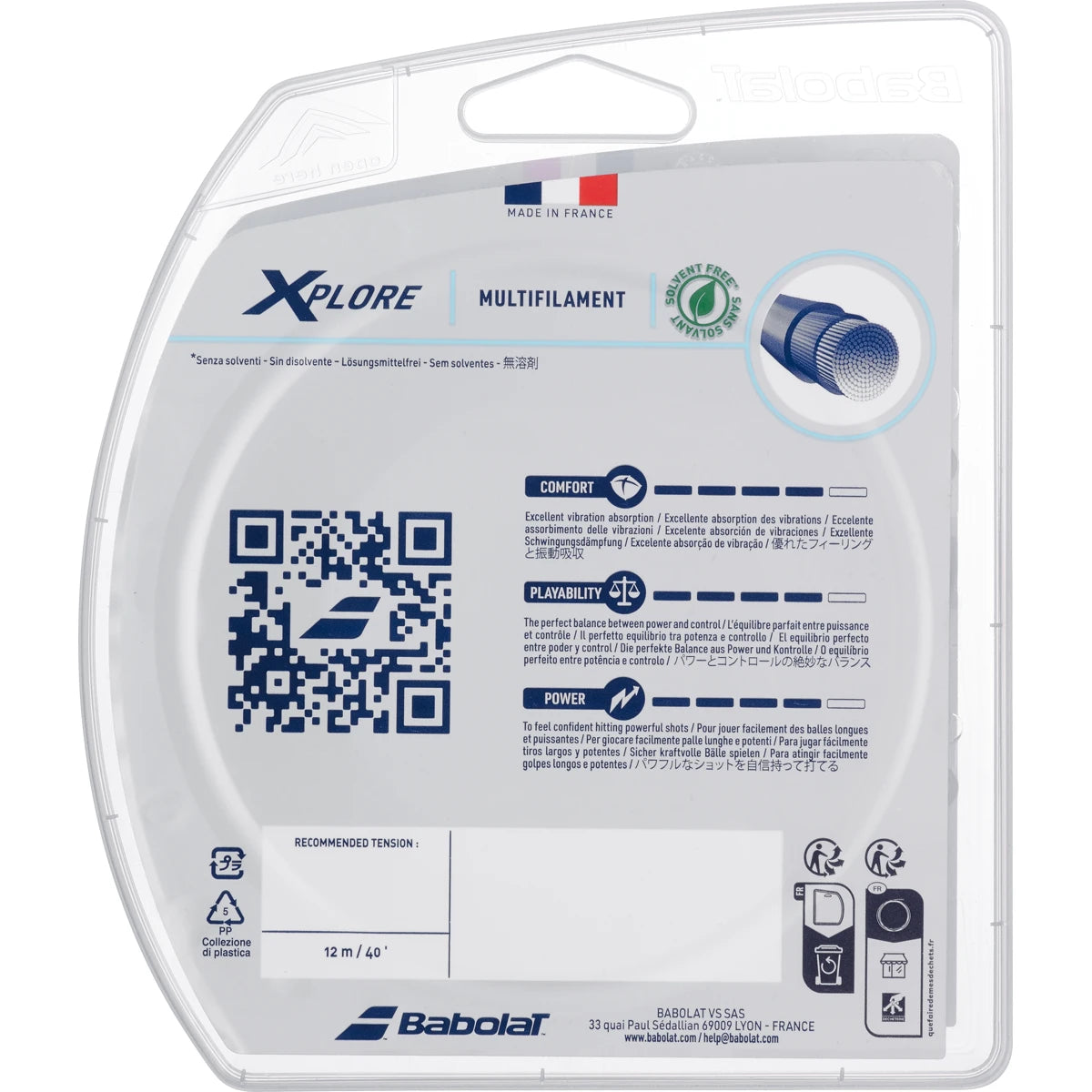 CORDAGE BABOLAT XPLORE (12 METRES)