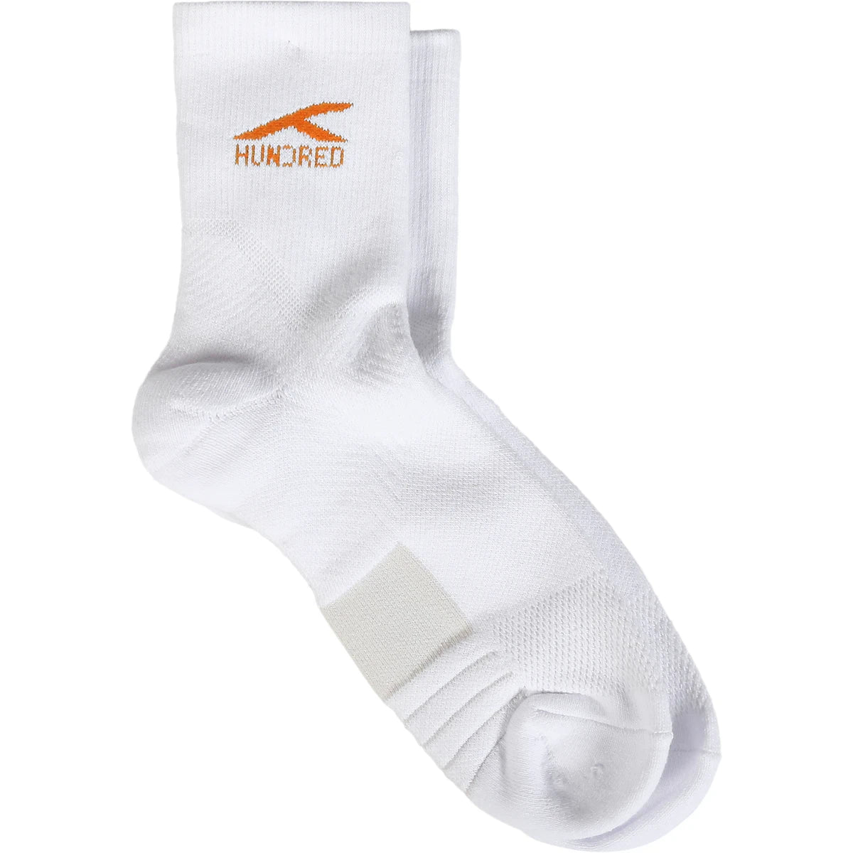 Chaussettes Hundred White/Orange (La Paire)