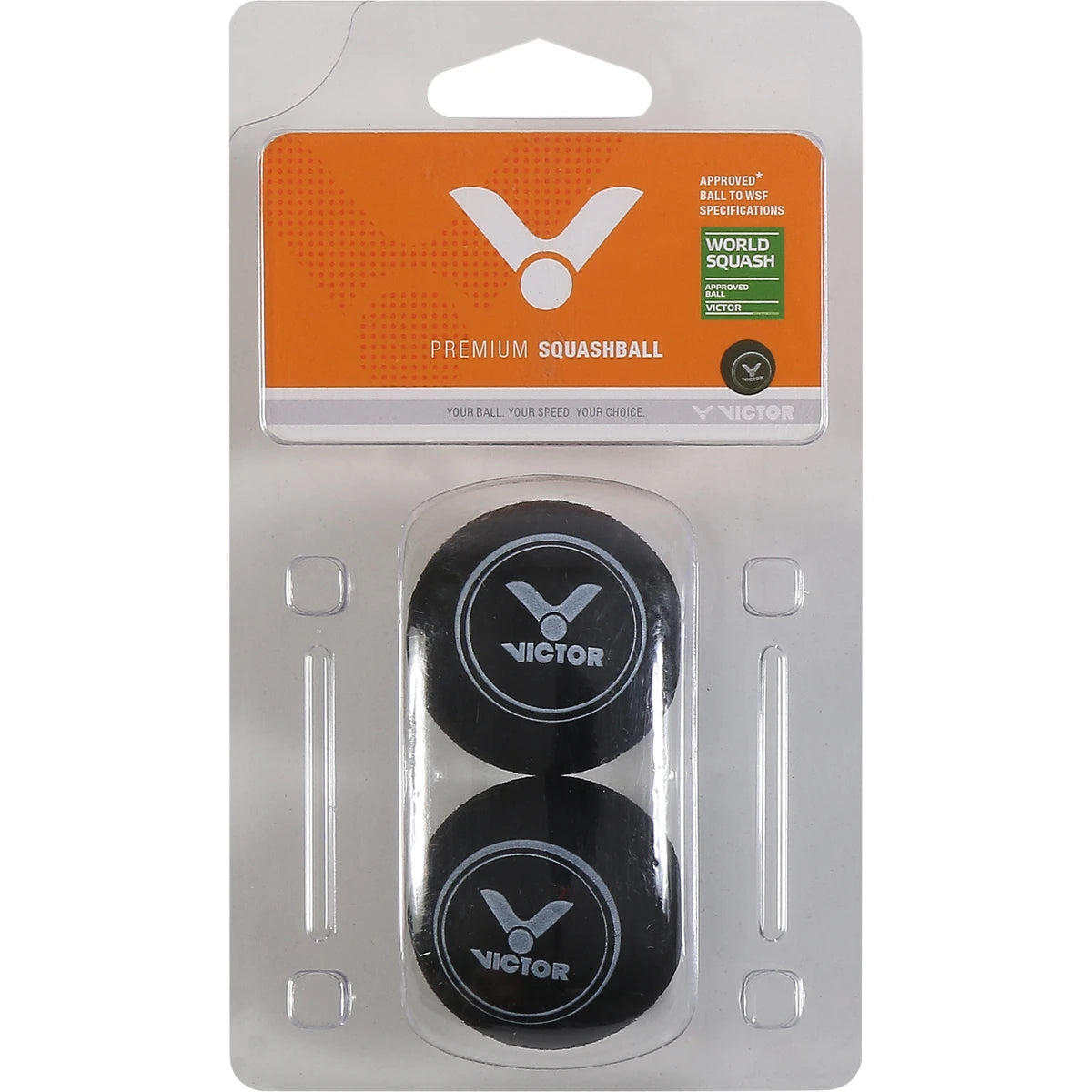BALLES DE SQUASH VICTOR (SIMPLE POINT ROUGE - X2)