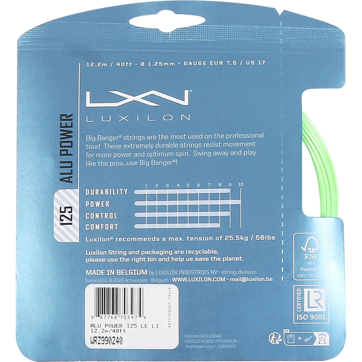 Cordage Luxilon Big Banger Alu Power (12 Mètres)