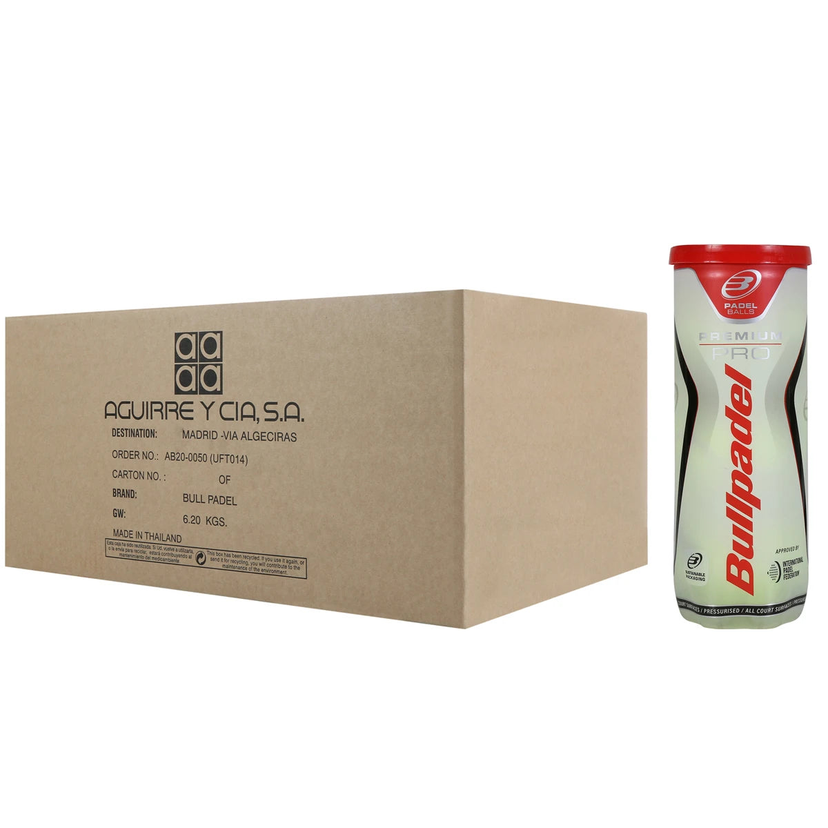 BOX OF 24 TUBES OF 3 BALLS BULLPADEL PREMIUM PRO