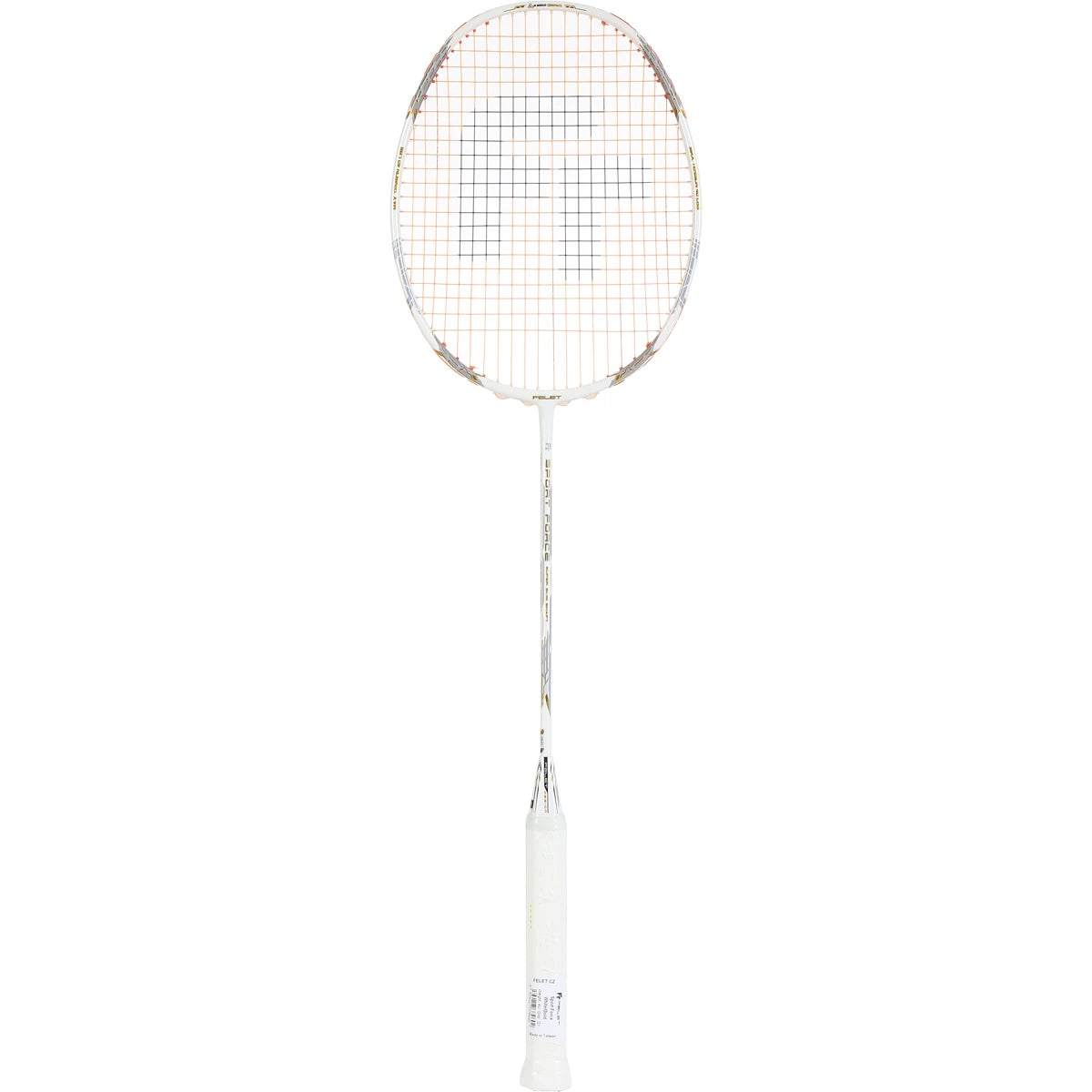 RAQUETTE DE BADMINTON FELET SPORT FORCE WHITE-GOLD (CORDEE)