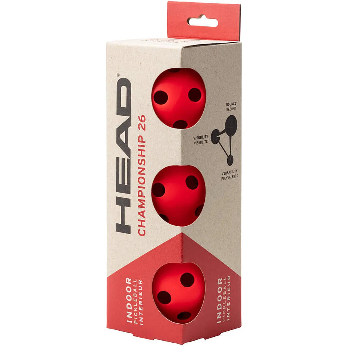 PACK DE 3 BALLES DE PICKLEBALL HEAD CHAMPIONSHIP 26