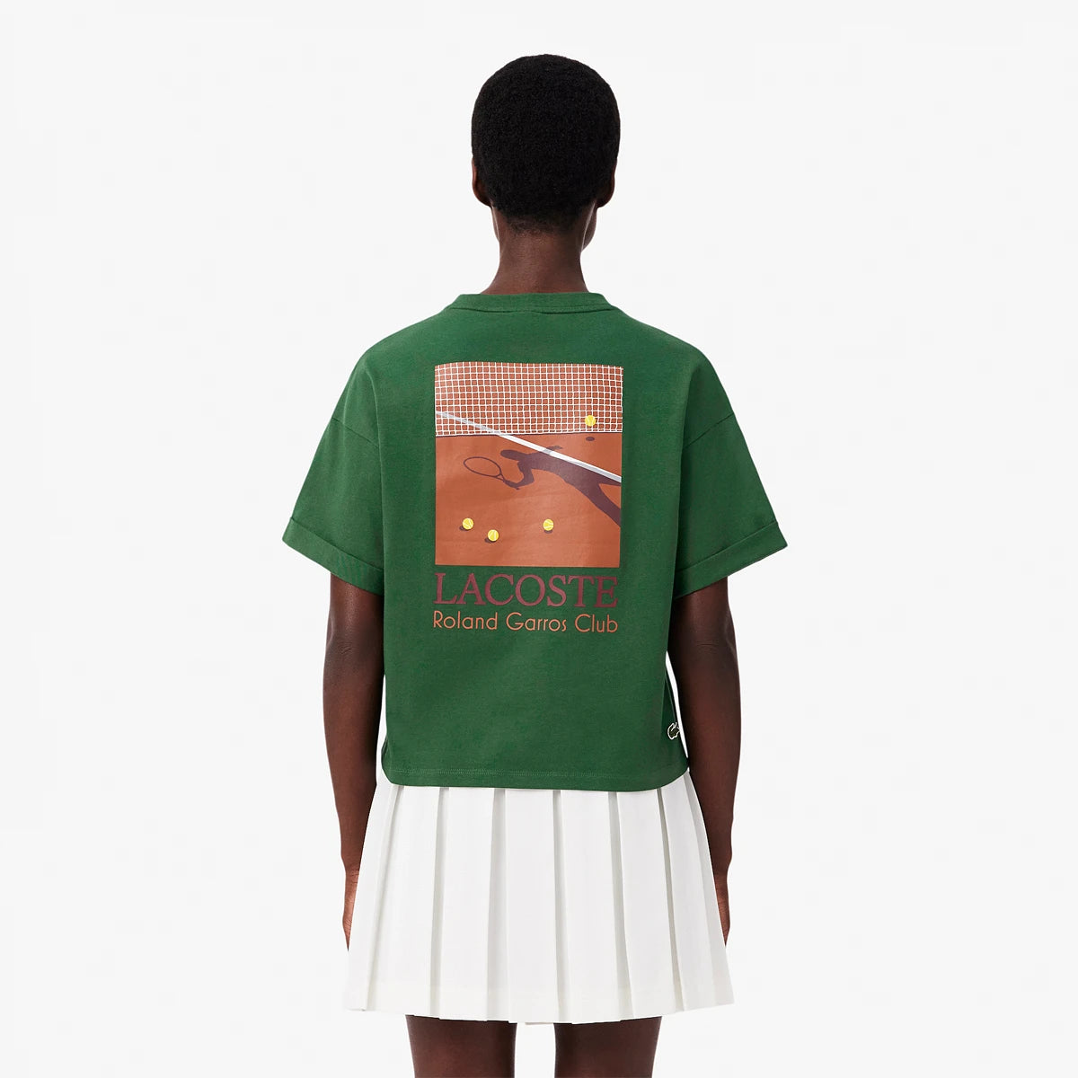 T-SHIRT LACOSTE FEMME ROLAND GARROS GRAPHIQUE