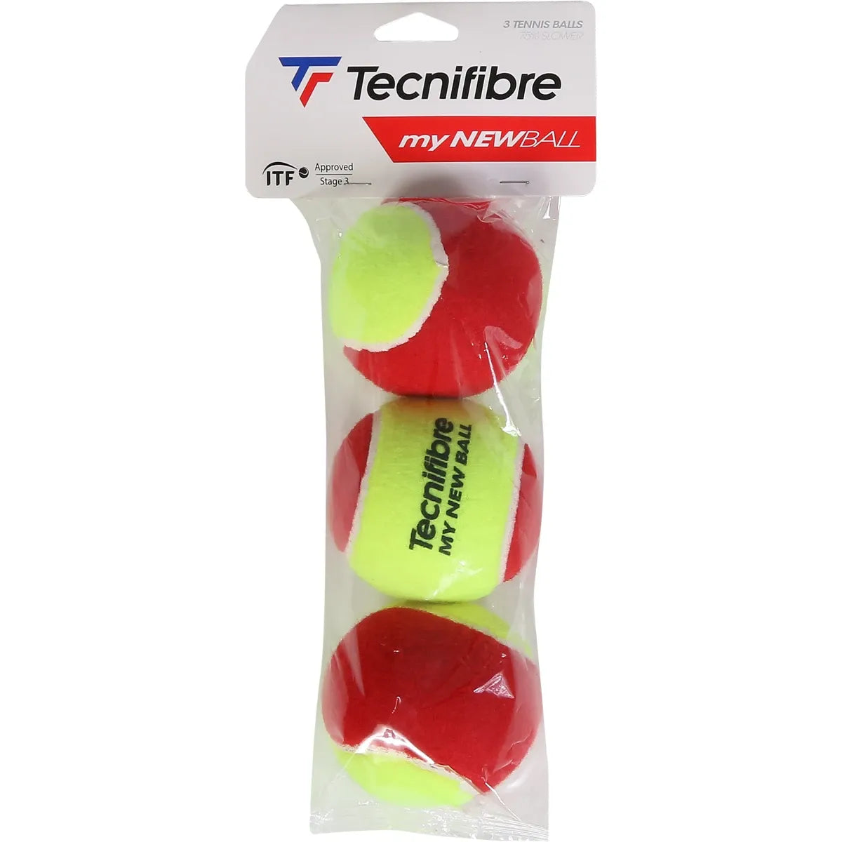BEUTEL MIT 3 TECNIFIBRE MY NEW BALL TENNISBÄLLEN