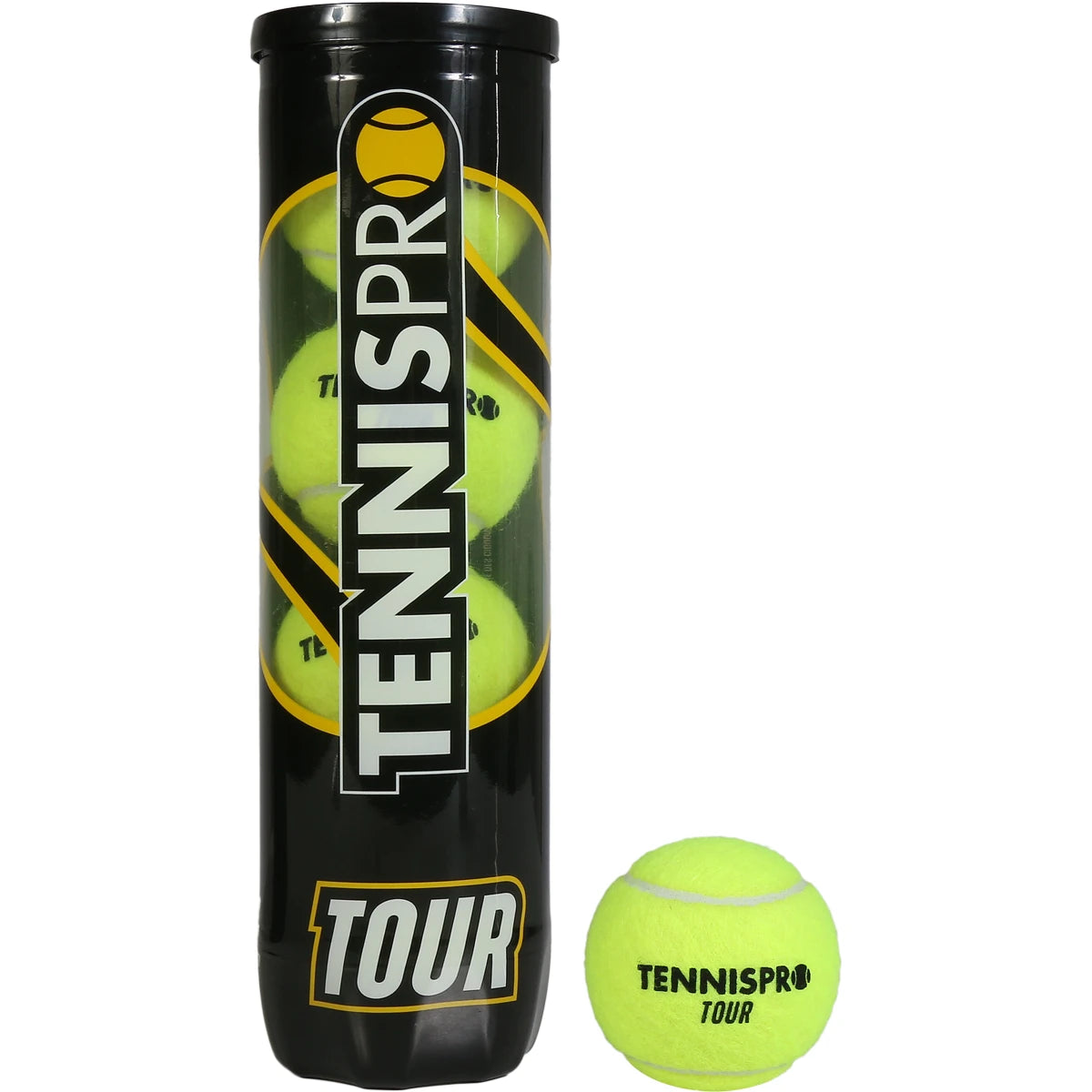 TUBE DE 4 BALLES DE TENNIS TENNISPRO TOUR